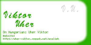 viktor uher business card